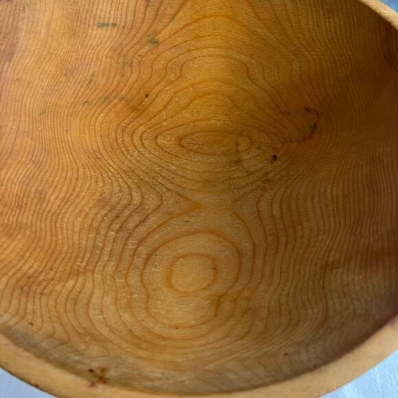 Unbranded Large Wooden Dough Bowl 12 in Hand Turned Smooth Vintage - Picture 3 of 9